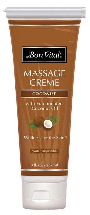 Hygenic/Performance Health Bon Vital Coconut Massage CrãˆMe Coconut Massage Creme, 8 oz Refillable Tube, 12/cs