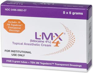 CREAM ANESTHETIC TOPICAL LMX5X5GM TUBES/EA
