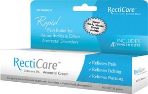 LIDOCAINE 5 ANORECTAL CREAMRECTICARE 30GM TUBE