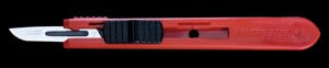 Cincinnati Surgical Company Cincinnati Safety Scalpels Scalpels, Stainless Steel, Red Handle, Size 10, Di