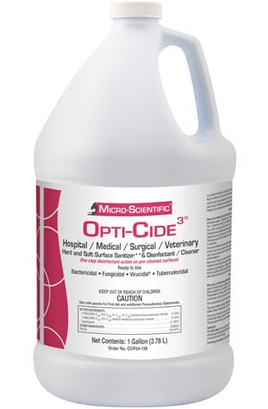 Micro-Scientific, Usa Micro-Scientific Opti-Cide3 Disinfectant 3 Disinfectant, 1 Gallon Pour Bottle, 4/cs (Conten