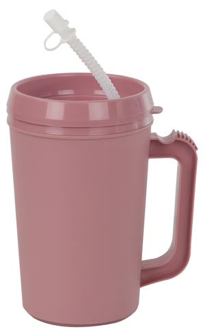 Gmax Industries, Inc. Gmax Insulated Mugs Insulated Mug, with Straw, 22 oz, Rose, 48/cs