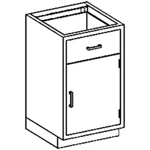 Blickman Industries Blickman Case Cabinets Cabinet 24 1/8"W x 35 3/4"H x 22"D, (1) Stainless