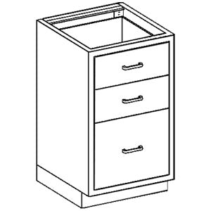 Blickman Industries Blickman Case Cabinets Cabinet 24 1/8"W x 32 3/4"H x 22"D, (2) 1/4-1/2 47