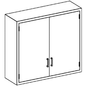 CABINET WALL 35W 13D SS ADJSHLVS HINGD SOLID DOOR (DROP)