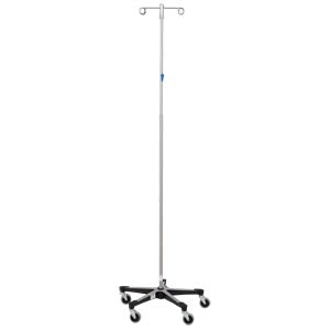 Blickman Industries Blickman Iv Stands I V Stand, 2 Hook w/Thumb Operated Slide Lock w/5