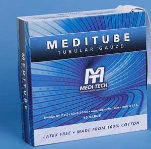 Medi-Tech International Corp Medi-Tech International Meditube Cotton Tube Gauze 50yds, Small Hands, Wrists, Feet, Size 2.5, Flat W