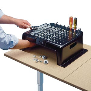 BENCH WORK 19X15X6 HEAVYDUTY PLASTIC BLK