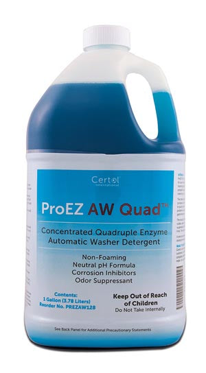 Microcare, Llc Certol Proez Aw Quad Enzyme Automatic Washer Detergent Enzym e Detergent, 1 Gallon Bottle, 1 oz Pump, 4/c