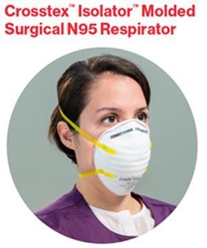RESPIRATOR N95 SURGICALMOLDED 20/BX 12BX/CS