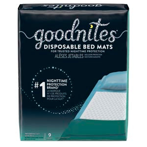 MATS BED GOODNITES DISPOSABLE9/PK 4PK/CS