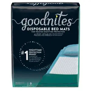 MATS BED GOODNITES DISPOSABLE9/PK 4PK/CS