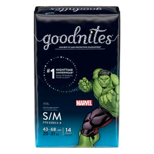 Kimberly-Clark Consumer Kimberly-Clark Goodnites Underpants Pants, Boy, Small/ Medium, Jumbo, 14/pk, 4 pk/cs
