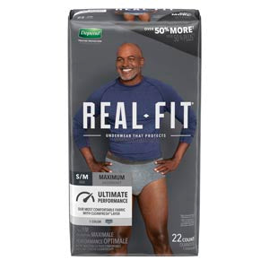 Kimberly-Clark Consumer Kimberly-Clark Depend Premium Underwear Fit Briefs, Maximum Absorption, Men, Small/ Medium