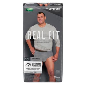 Kimberly-Clark Consumer Kimberly-Clark Depend Premium Underwear Fit Briefs, Maximum Absorption, Men, Large/ X-Larg
