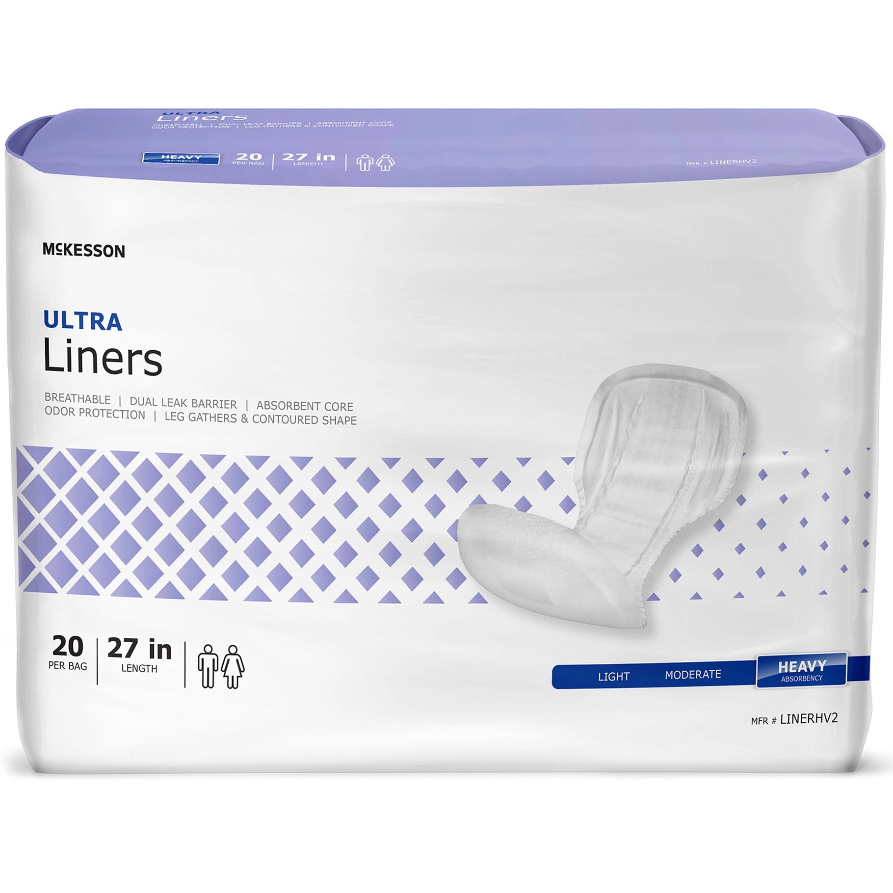 McKesson Ultra Incontinence Liner packaging