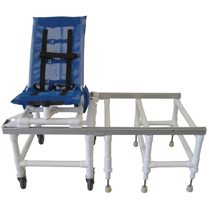 MJM International 100 Series Dual Shower/Transferchair with Articulating Seat and Adjustable Reclining Back