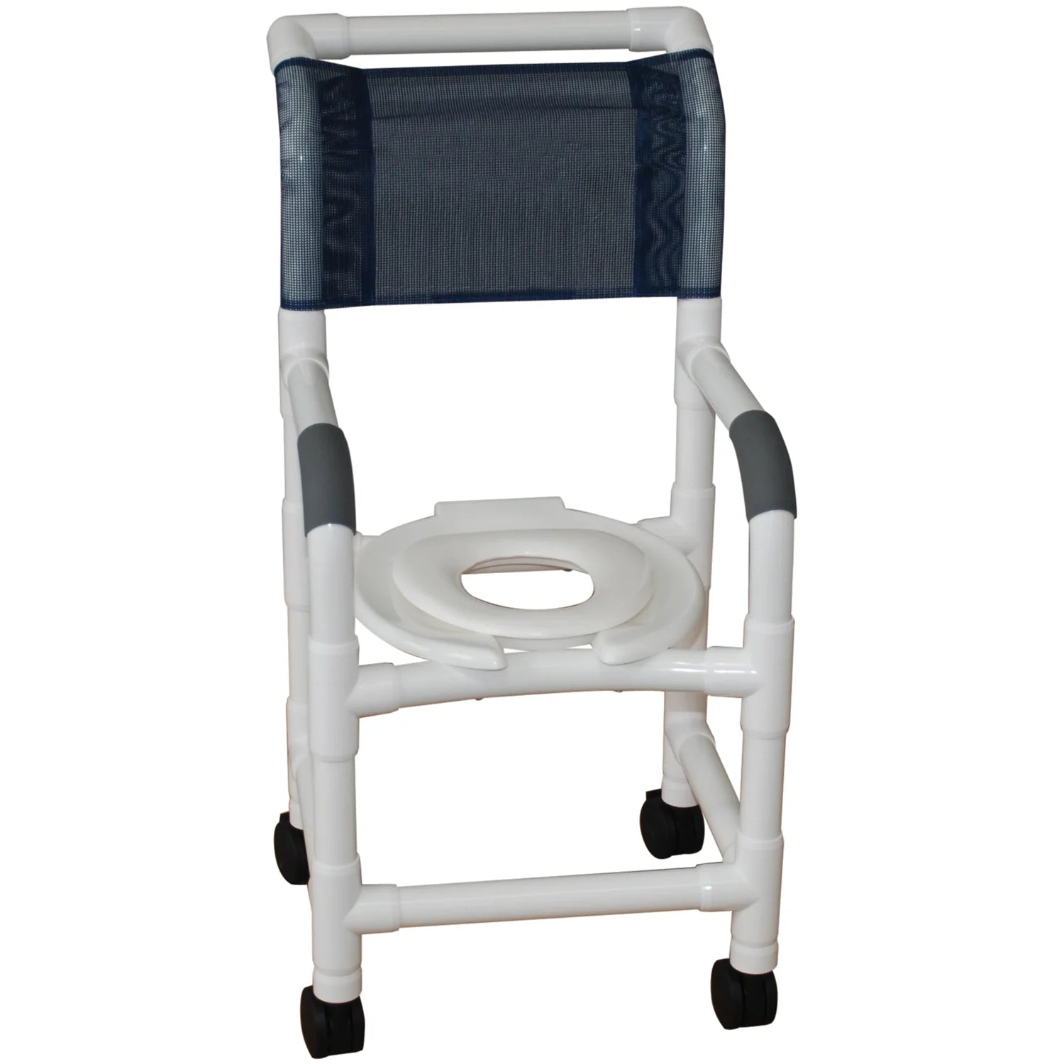 MJM International Pediatric Shower Chair with Reducer Hard Seat Deluxe Elongated Front Seat - Wineberry (DM)
