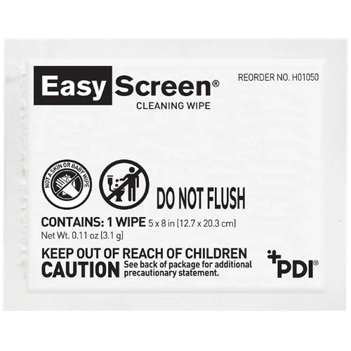 PDI Easy Screen Cleaning Wipes  Canister, 6" x 9" (70 Wipes/Canister)