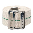 TIDI Posey Gait Belt  Metal Buckle - White with Green Stripe - 78" (50/C