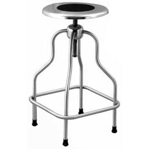 UMF Medical SS6701 Stainless Steel Revolving Stool with Foot Ring