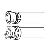 Welch Allyn Trimline Disposable 2-Tube Cuff - Mated Subminiature Connector