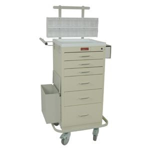 Harloff 3256KPB Six Drawer Phlebotomy Mini Cart Package - Key Lock