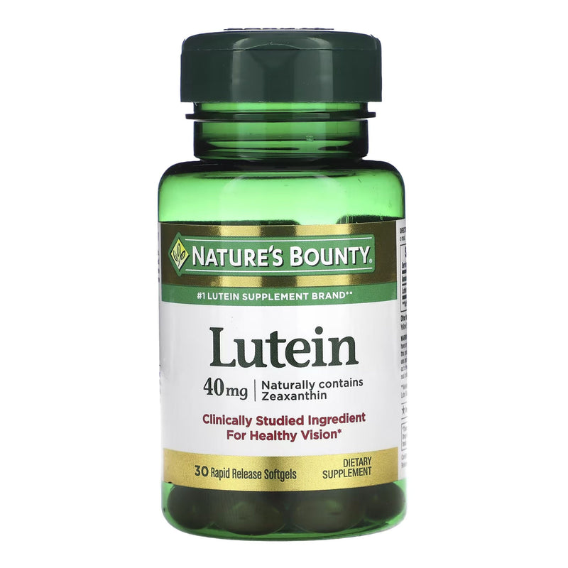 Nature's Bounty Lutein 40 mg Dietary Supplement Softgels (Bottle of 30)