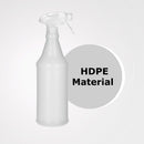 Medical Safety Systems Spray Bottle with Trigger Spray Mechanism, 1 Pint Capacity, Made of HDPE 