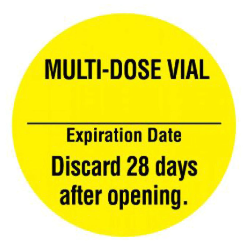 United Ad Label "Multi-Dose Vial Expiration Date __________ Discard 28 Days after Opening" Label 