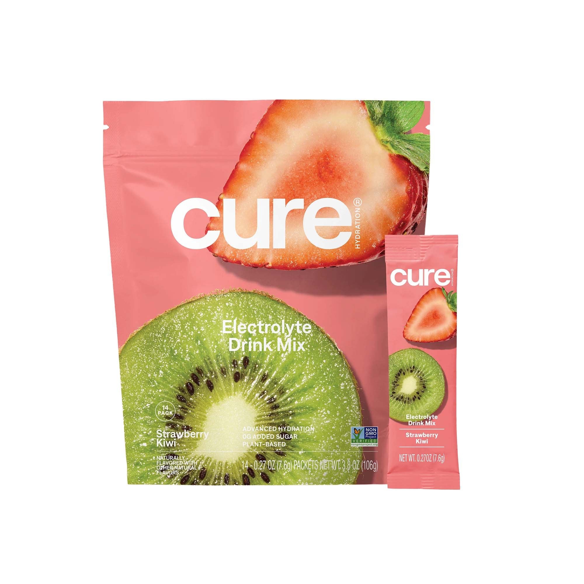 Cure Hydration Cure Electrolyte Drink Mix, Strawberry Kiwi, 7.7-gram Packets (168/CS) 