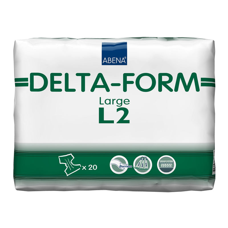 Abena North America Abena Delta-Form L2 Incontinence Brief, Large (80/CS) 