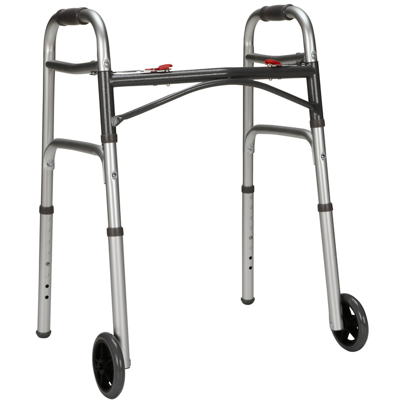 McKesson Aluminum Folding Walker, 25 – 32¼ Inch Height (Case of 4)