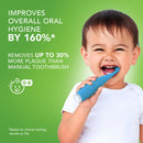ISSA baby Soft Silicone Sonic Toothbrush, Bubble Blue Dino 
