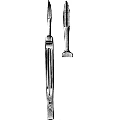 Sklar Joseph Double-Edged Nasal Knife - Straight, Large Blunt Tip - 41-1272