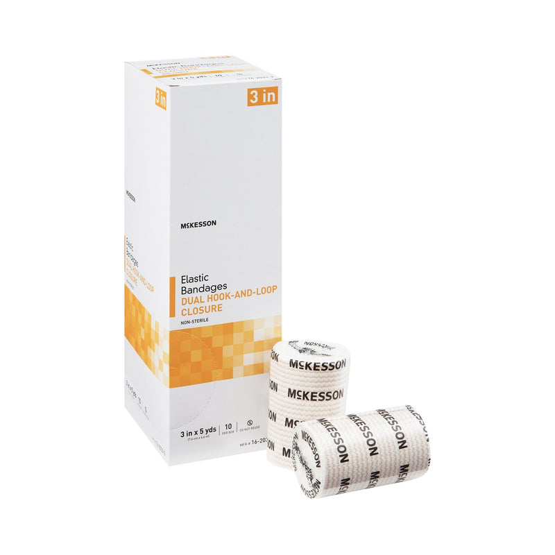 McKesson Double hook-and-loop closure Elastic Bandage, 3 Inch x 5 Yard (Case of 50)