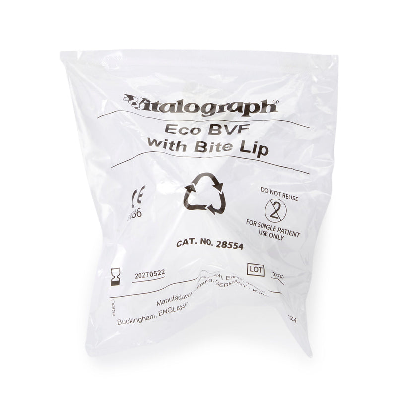 Eco BVF Filter BVF with Plastic Bite Lip (75) For MediSoft and Office Spirometers (Box of 75) 