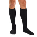 Compression Socks Core-Spun by Therafirm Knee High Large Black Closed Toe (Pair)