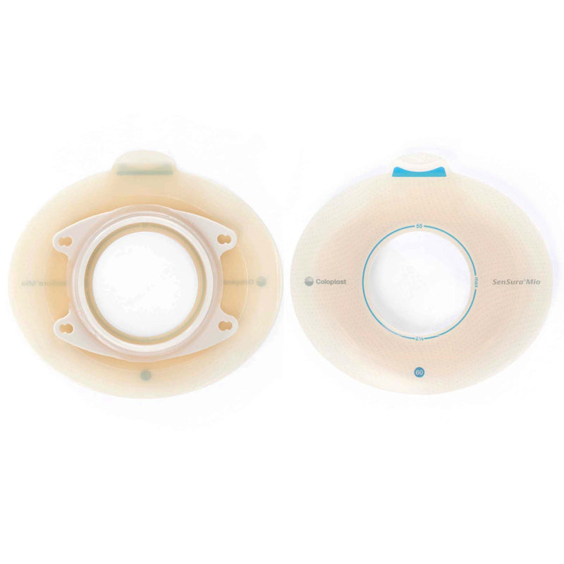 SenSura Mio Click Ostomy Barrier, 38 mm Stoma Opening, Red Color Match (Box of 5)