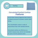 Span-America Convoluted Foam Seat Cushion, 18 x 16 Inch (Case of 12)