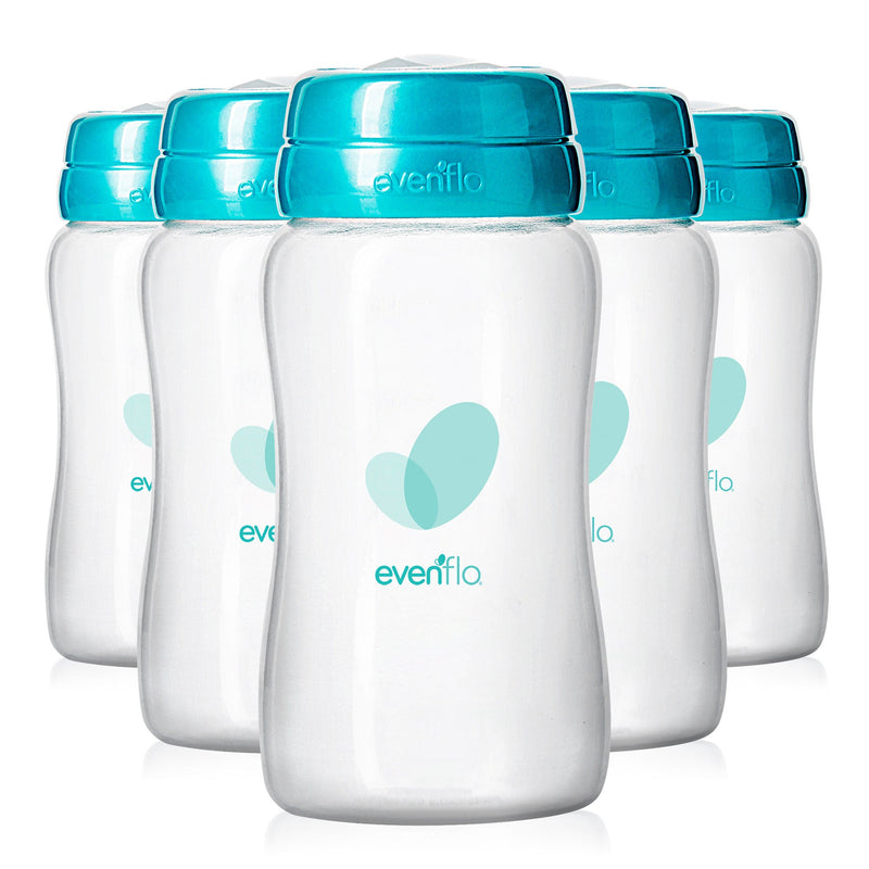 Breast Milk Collection Bottle Evenflo Advanced 5 oz. Food Grade Material Clear (Case of 12 Packs)
