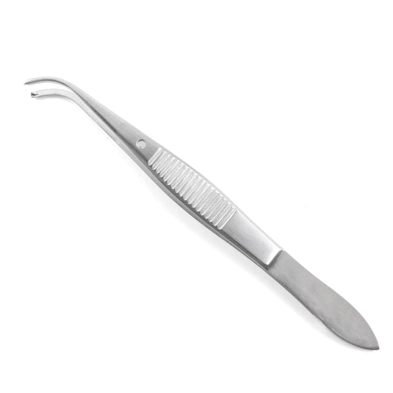 Econo Iris Tissue Forceps - 4", Fully-Curved, 1x2 Teeth, Disposable, BX 12 - 21-151