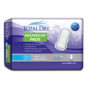 TotalDry Maximum Pads, Moderate Absorbency (Case of 180)