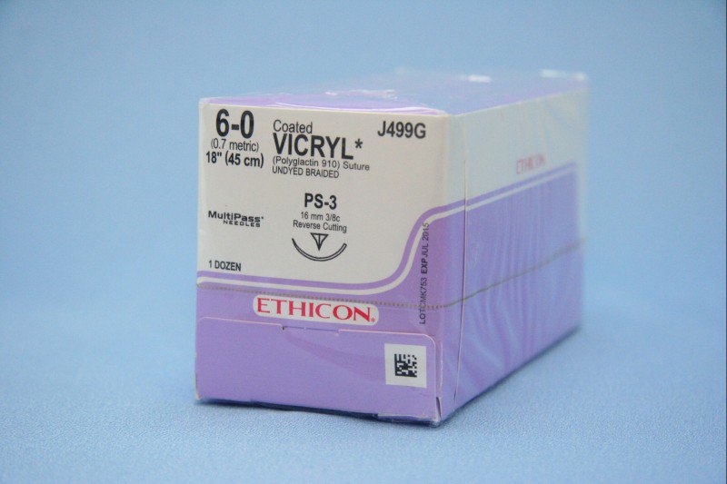 Coated Vicryl Suture with Needle (Box of 12)