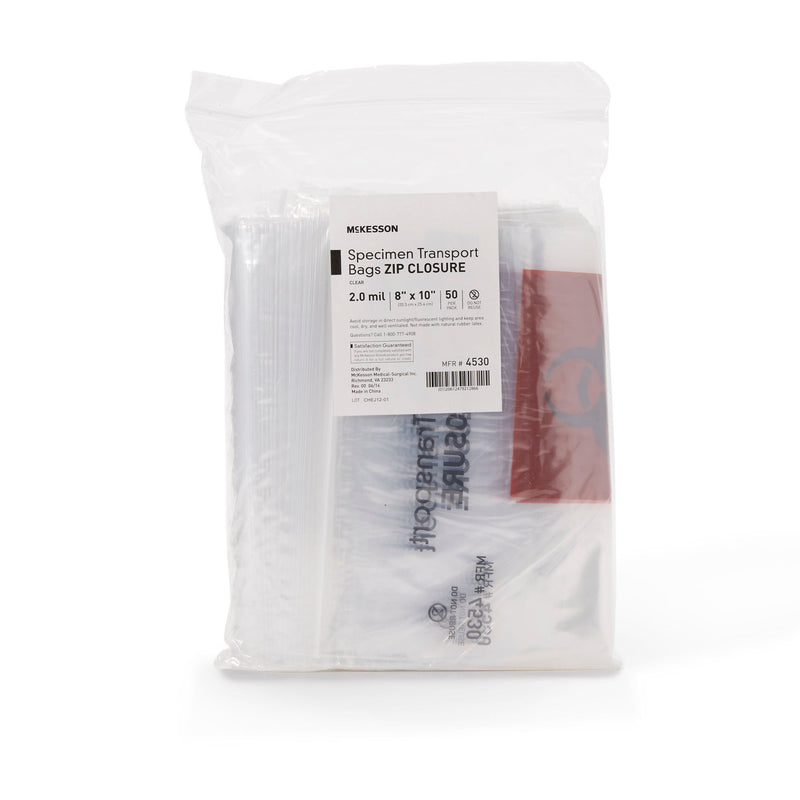 McKesson Specimen Transport Bag, Zip Closure, 8 x 10 Inch