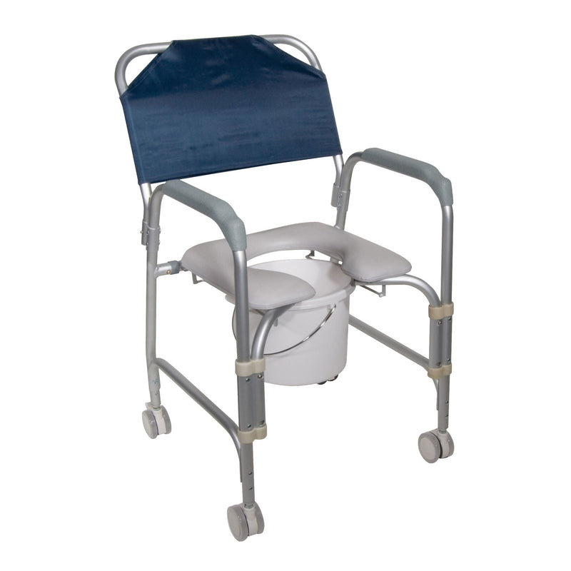 drive Aluminum Shower Chair and Commode with Casters (Each)