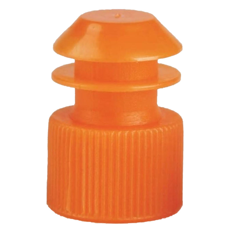 McKesson Flanged Plug Cap, Orange, Polyethylene, for Use with 16 mm Tubes (Case of 10000)