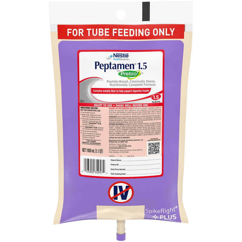 Peptamen 1.5 with Prebio1 Peptide-Based Nutritionally Complete Formula, 1 Lite (Case of 6)