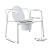McKesson Fixed Arm Steel Folding Commode Chair, 15.5 – 22 Inch (Each)
