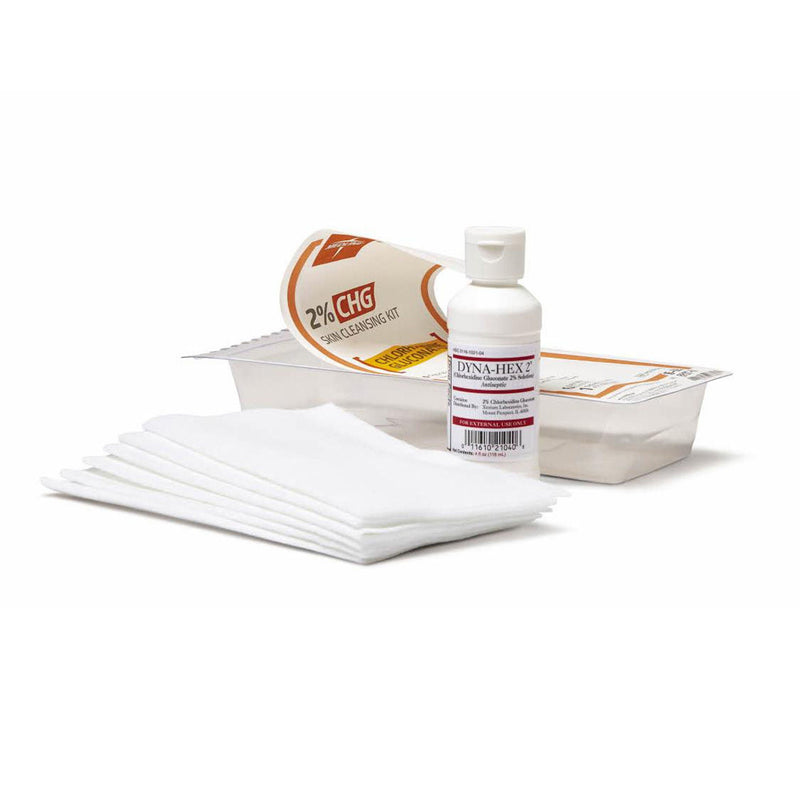 Skin Prep Kit Medline 4 oz. Peel Back Pouch 2% Strength CHG (Chlorhexidine Gluconate) NonSterile (Case of 30)